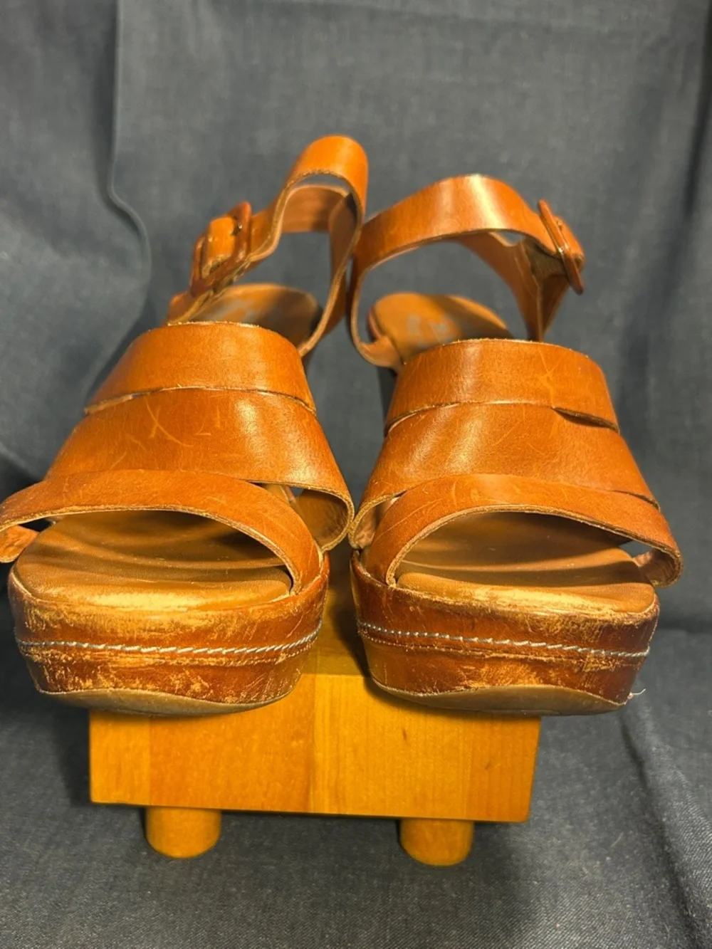 Kork-Ease leather wedge platform sandals shoes